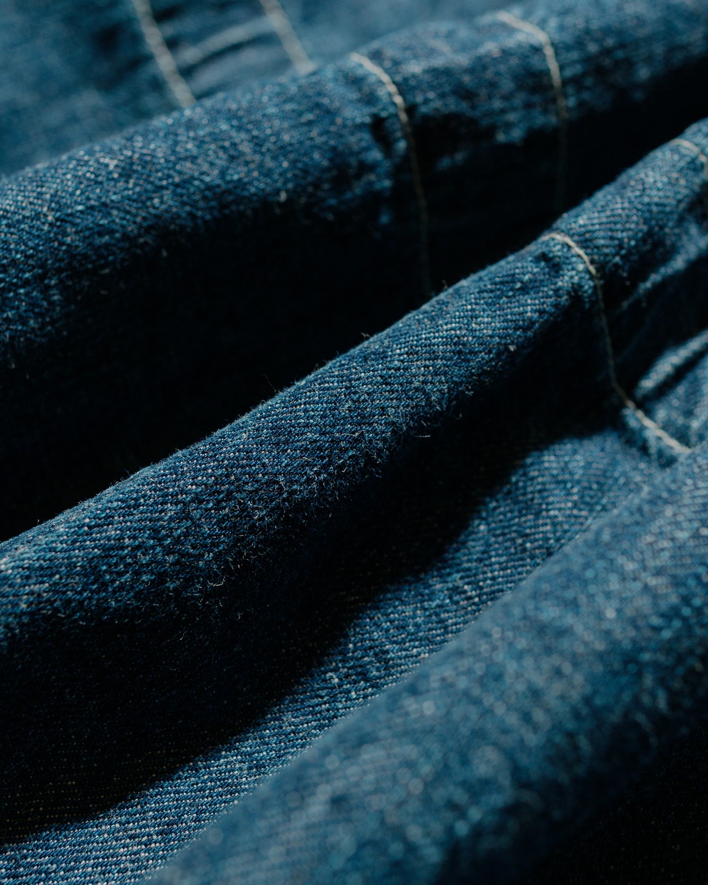 Sage de Cret 11oz. Cotton/Linen Denim Coverall Jacket Navy