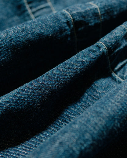 Sage de Cret 11oz. Cotton/Linen Denim Coverall Jacket Navy