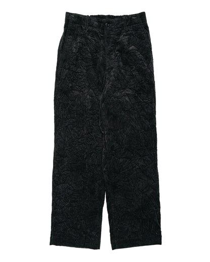 Sage de Cret CO Corduroy Crinkle Wide Work Pants Black