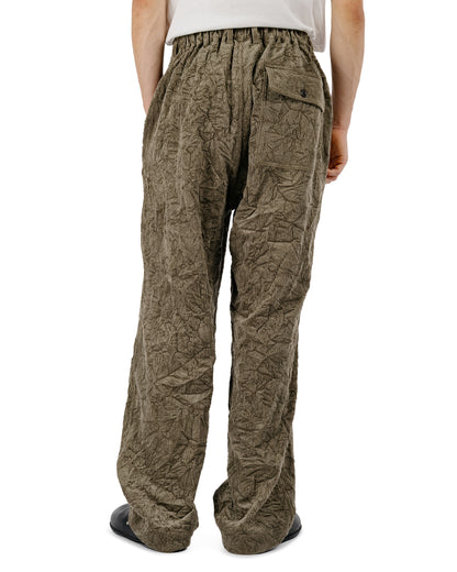 Sage de Cret CO Corduroy Crinkle Wide Work Pants Olive-2