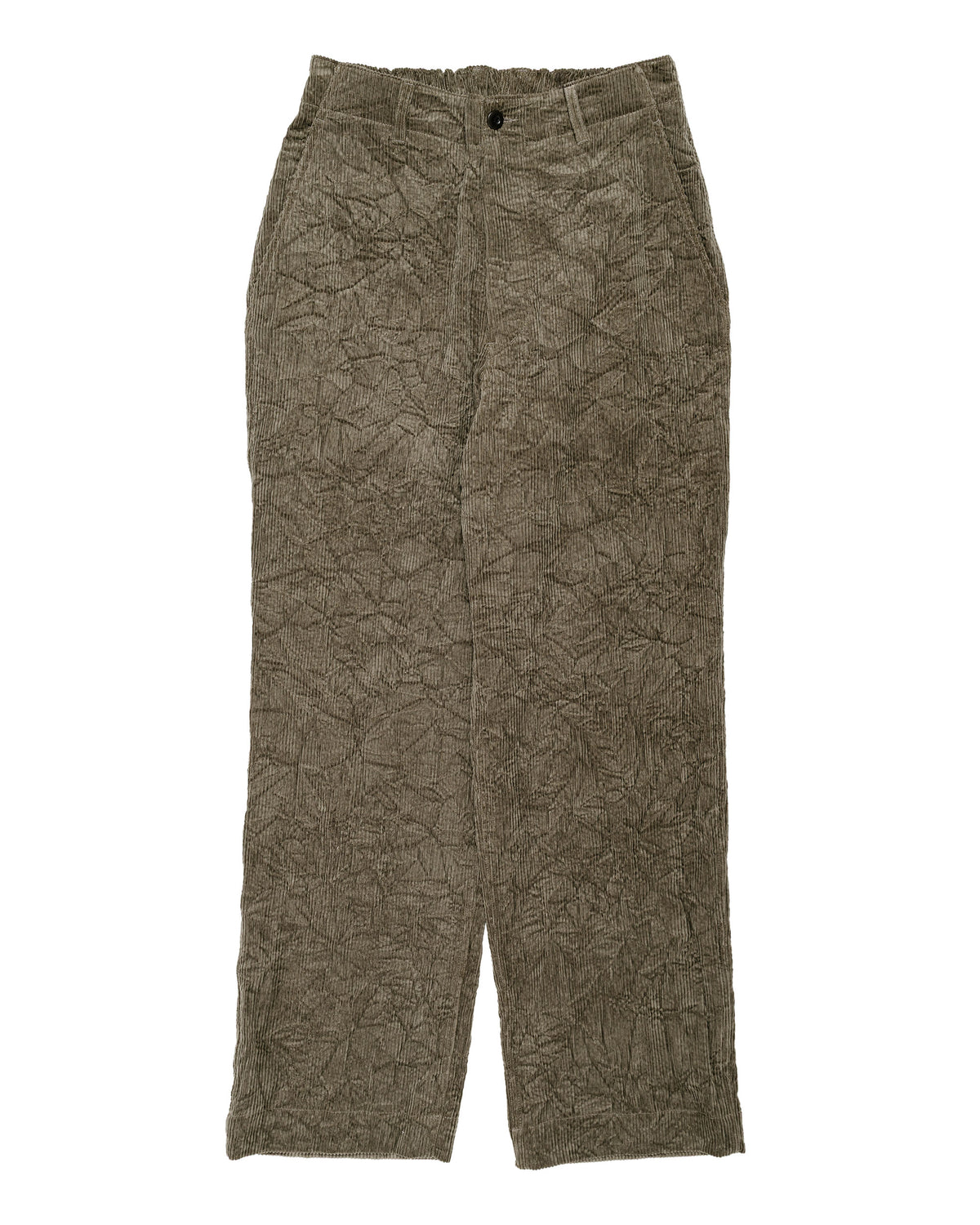 Sage de Cret CO Corduroy Crinkle Wide Work Pants Olive