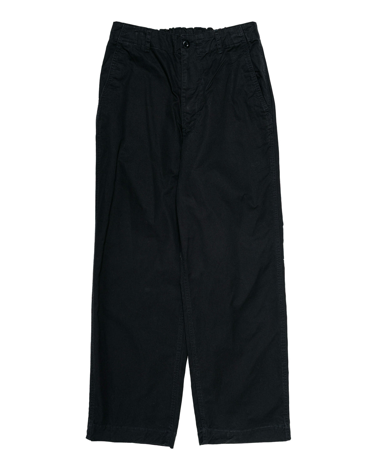 Sage de Cret CO High Density Chino Cloth Wide Work Pants Black