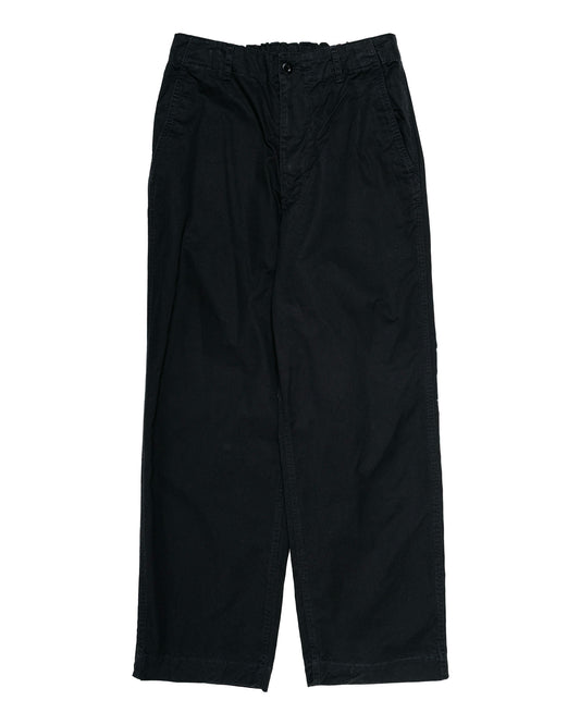 Sage de Cret CO High Density Chino Cloth Wide Work Pants Black