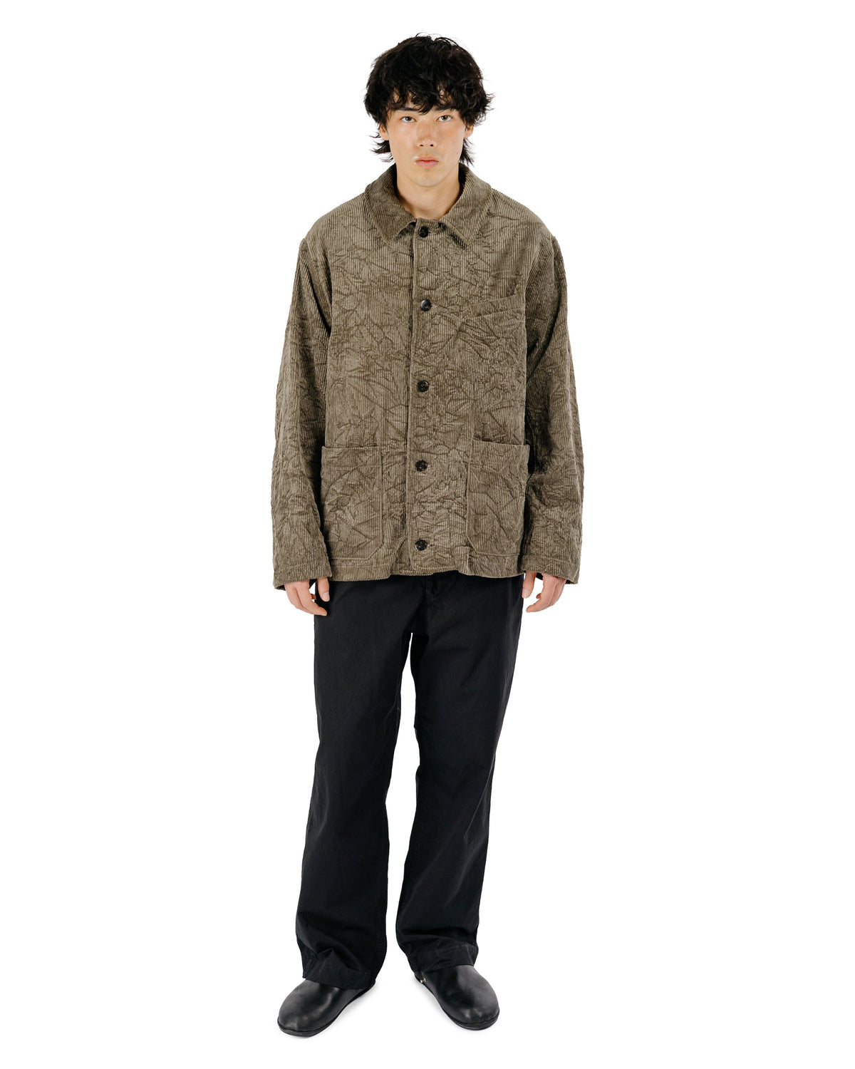 Sage de Cret CO High Density Chino Cloth Wide Work Pants Black