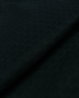 Sage de Cret Cotton Dot Jacquard Combination Short Sleeve Shirt Black fabric
