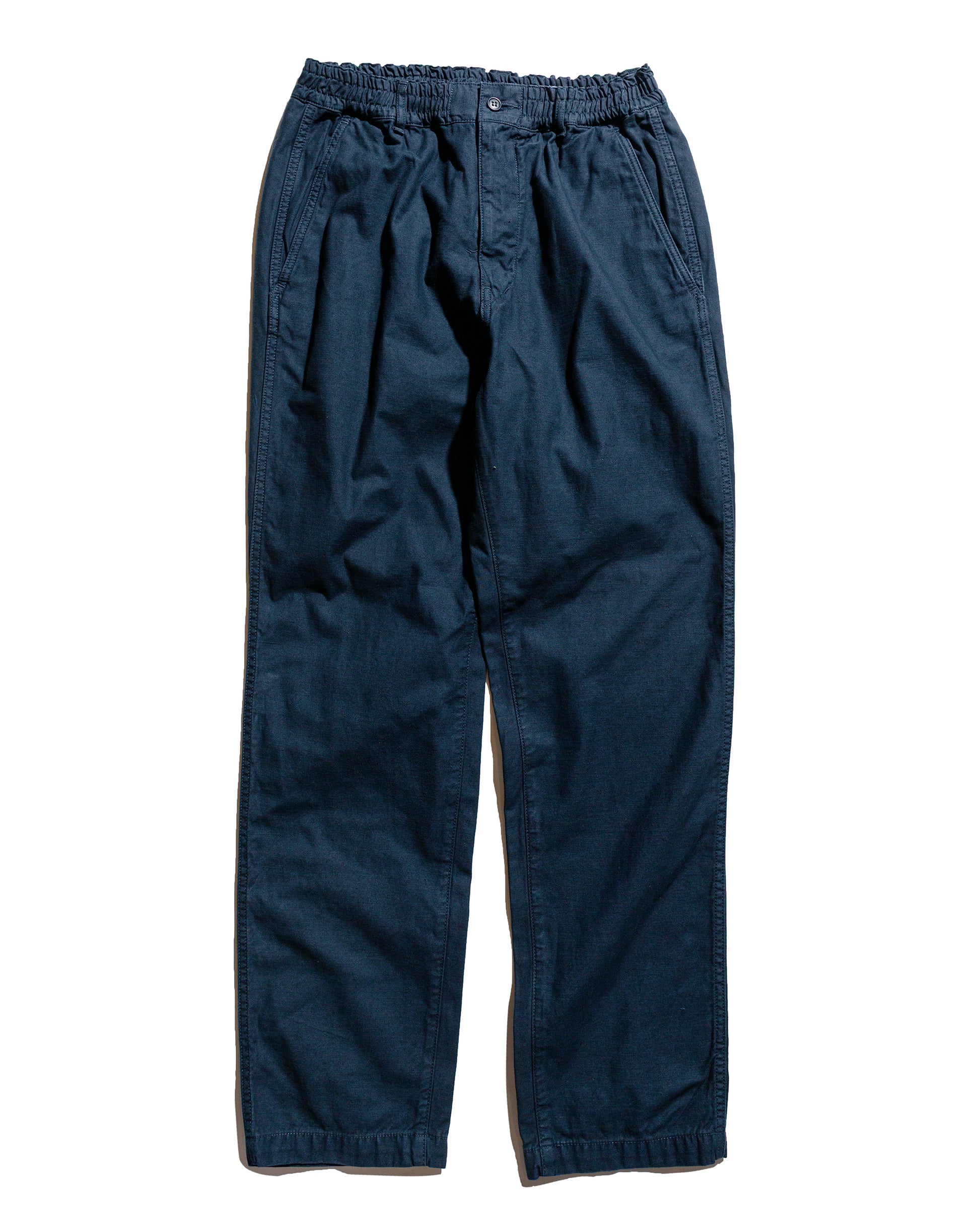 Sage de Cret CottonLinen Back Satin Tapered Pants Navy