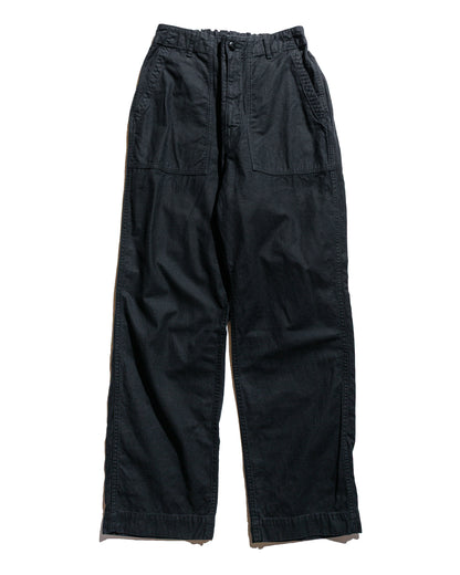 Sage de Cret CottonLinen Back Satin Wide Baker Pants Black