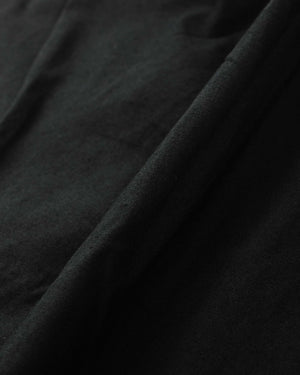Sage de Cret Cotton/Linen Satin Back Crepe Pleated Wide Pants Black Fabric