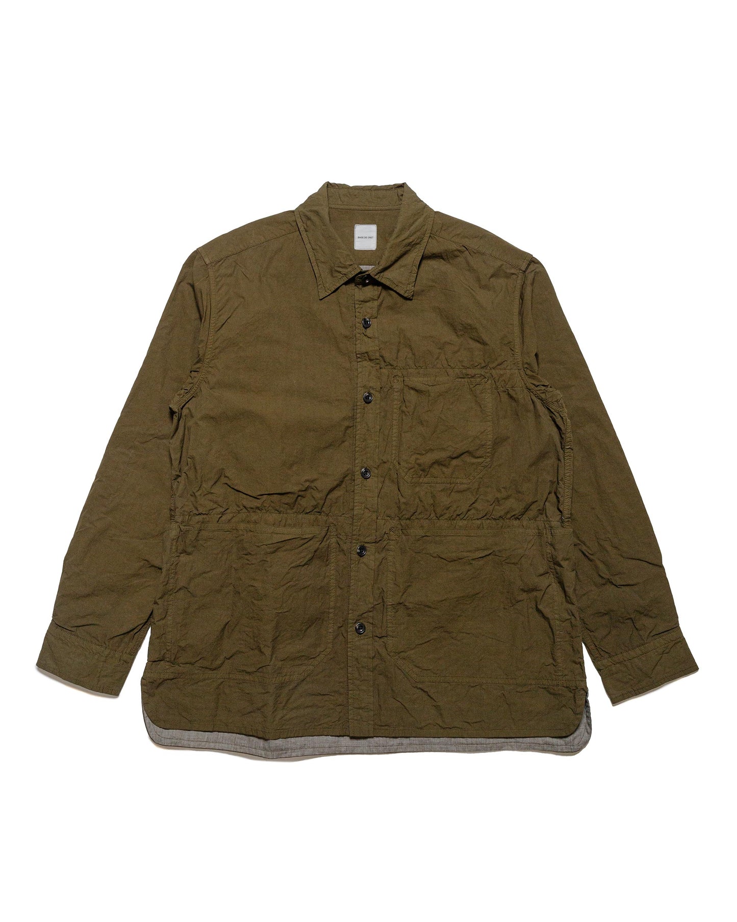 Sage de Cret Cotton Twill Typewriter Shirt Jacket Army Green