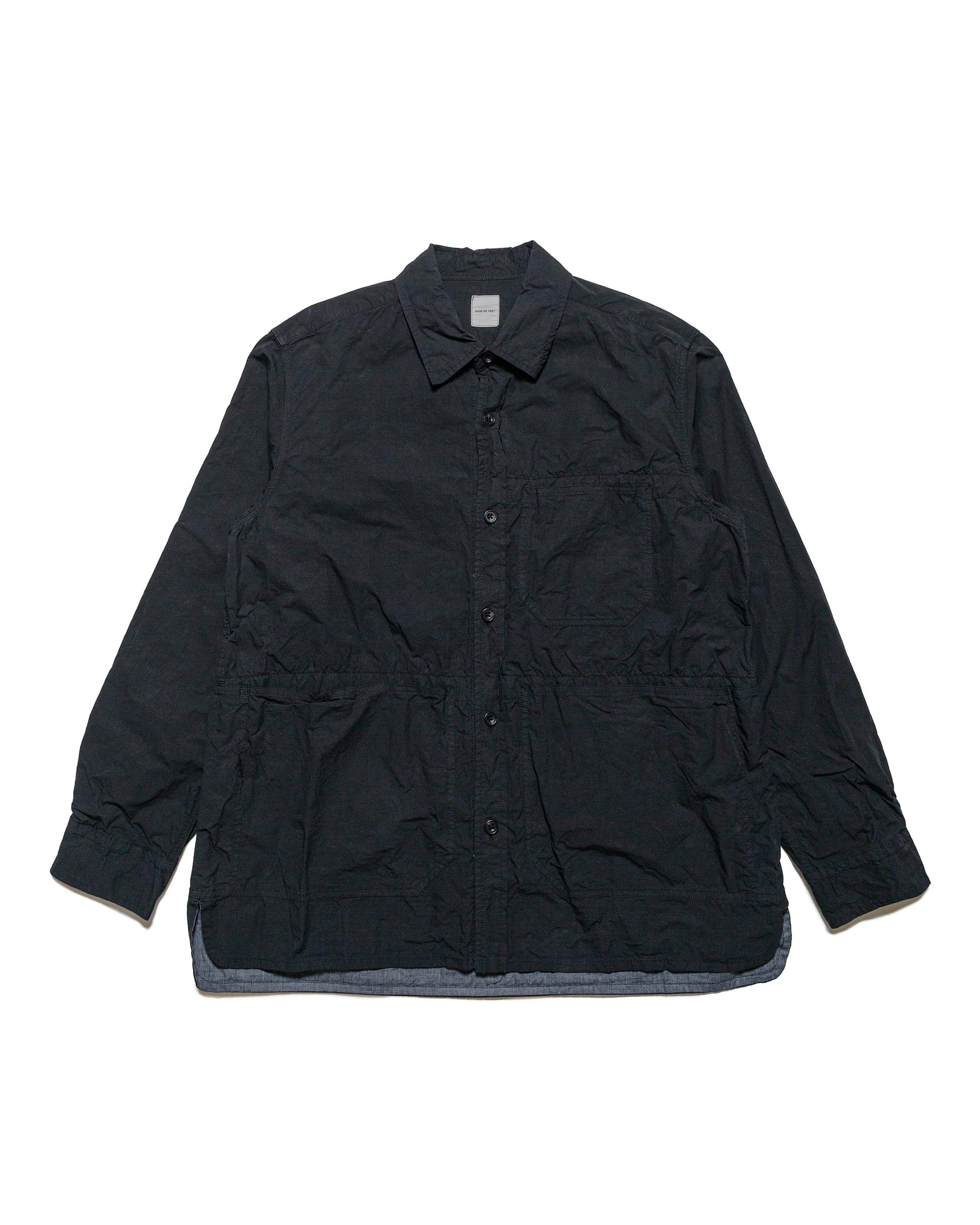 Sage de Cret Cotton Twill Typewriter Shirt Jacket Black