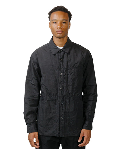 Sage de Cret Cotton Twill Typewriter Shirt Jacket Black model front