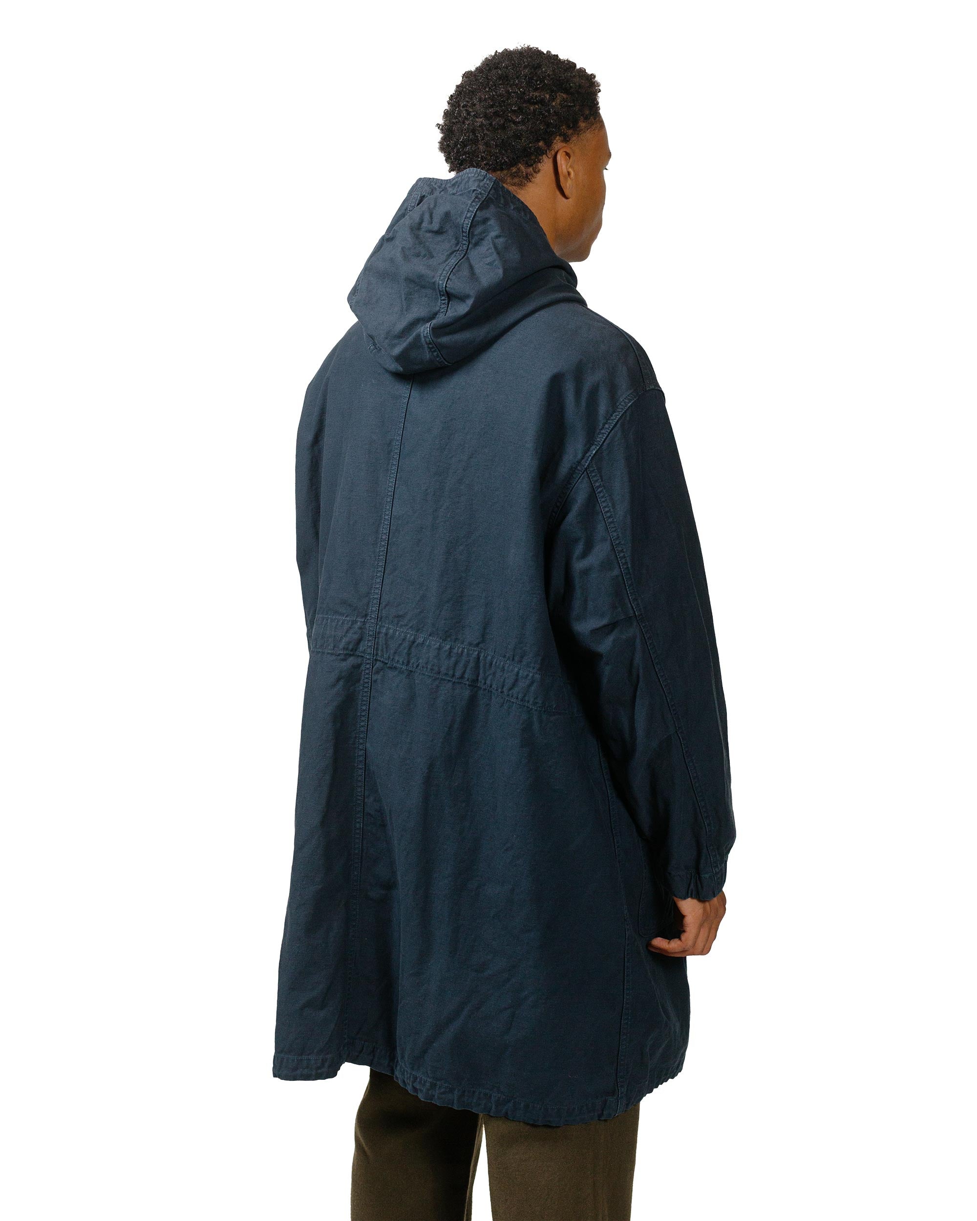 Back satin hooded parka best sale