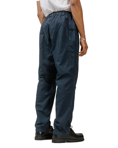 Sage de Cret Cotton/Linen Back Satin Pegtop Military Pants Navy model back