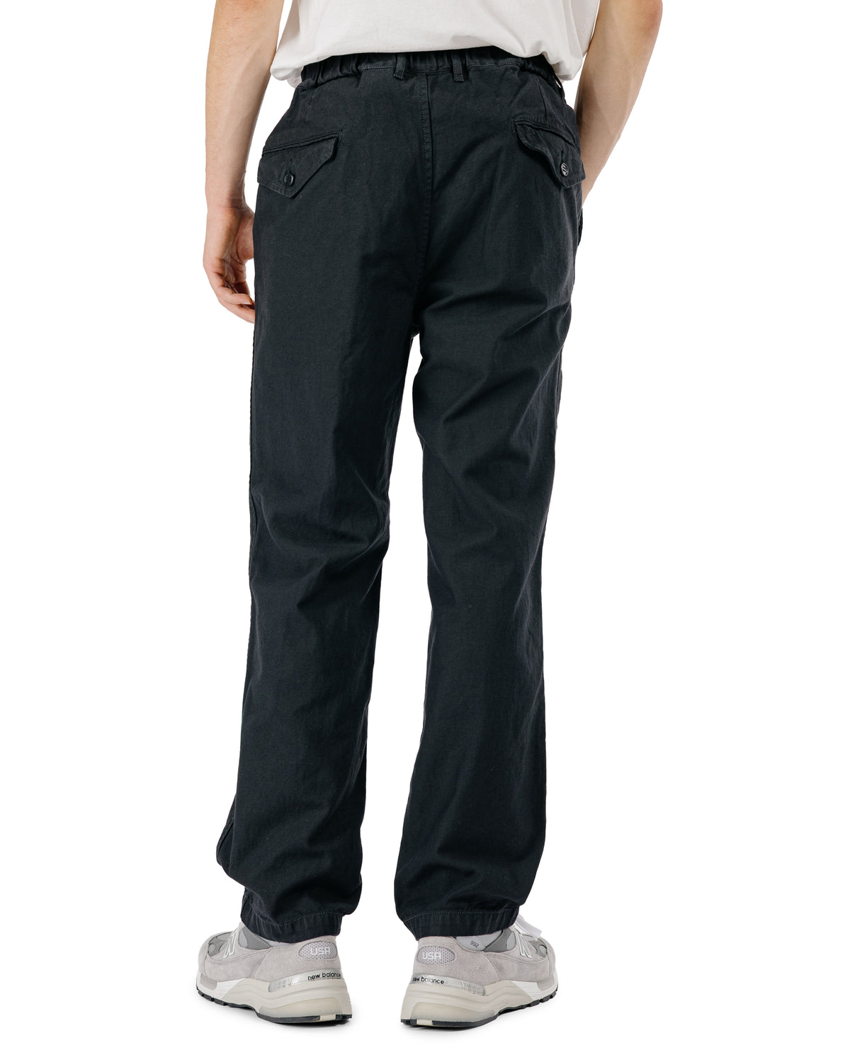 Sage de Cret Cotton/Linen Back Satin Tapered Pants Black