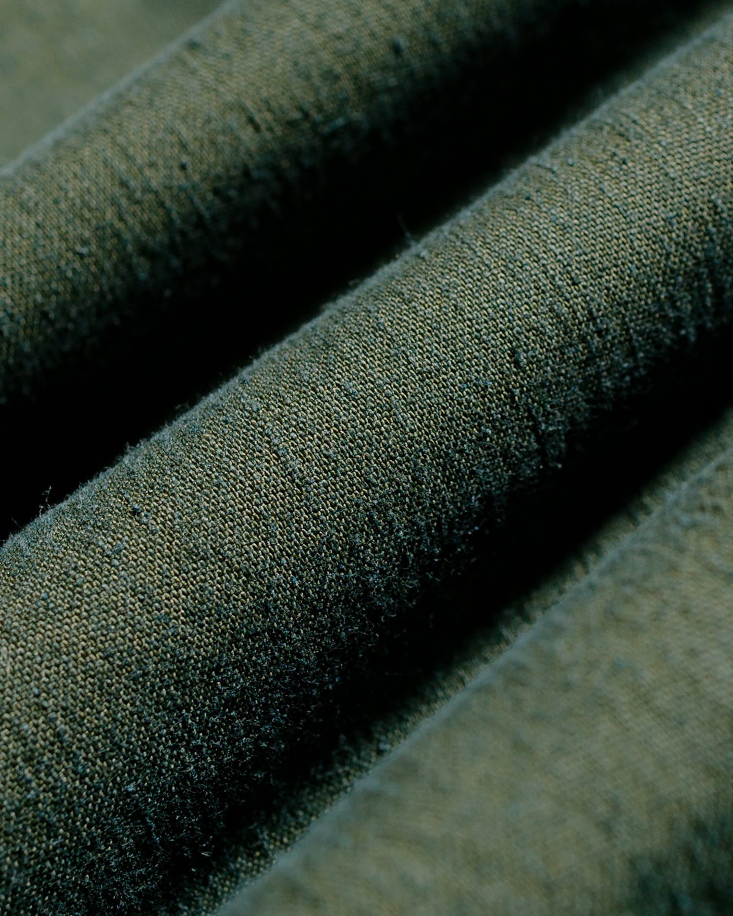 Sage de Cret Cotton/Linen Back Satin Wide Baker Pants Olive