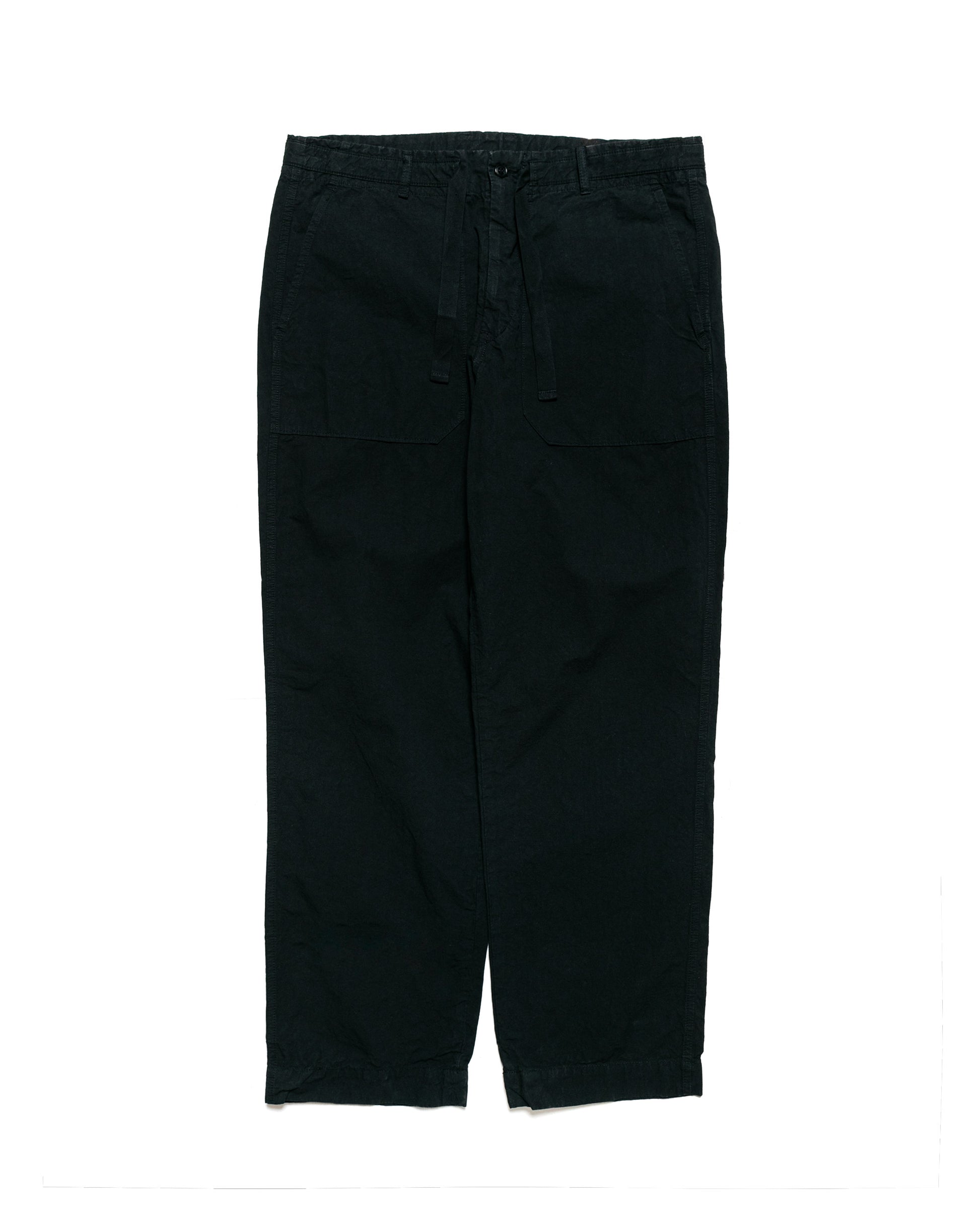 Sage de Cret High Density Cotton Hemp Wide Easy Pants Black