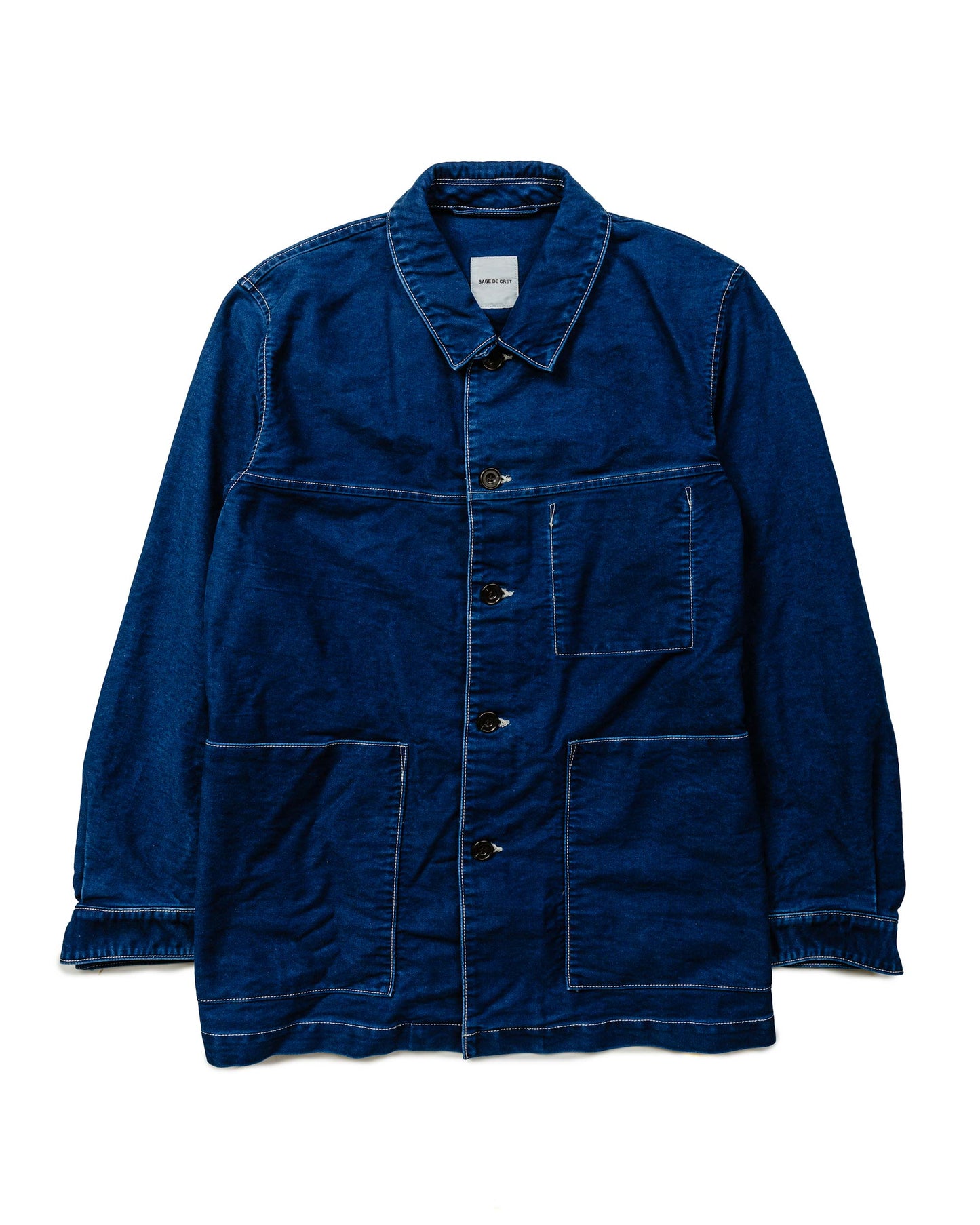 Sage de Cret Moleskin Coverall Jacket Indigo