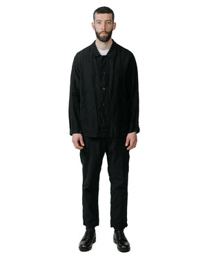 Sage de Cret Organic Linen Shirt Jacket Black model full