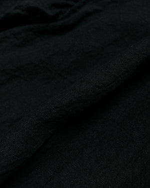 Sage de Cret Organic Linen Shirt Jacket Black fabric