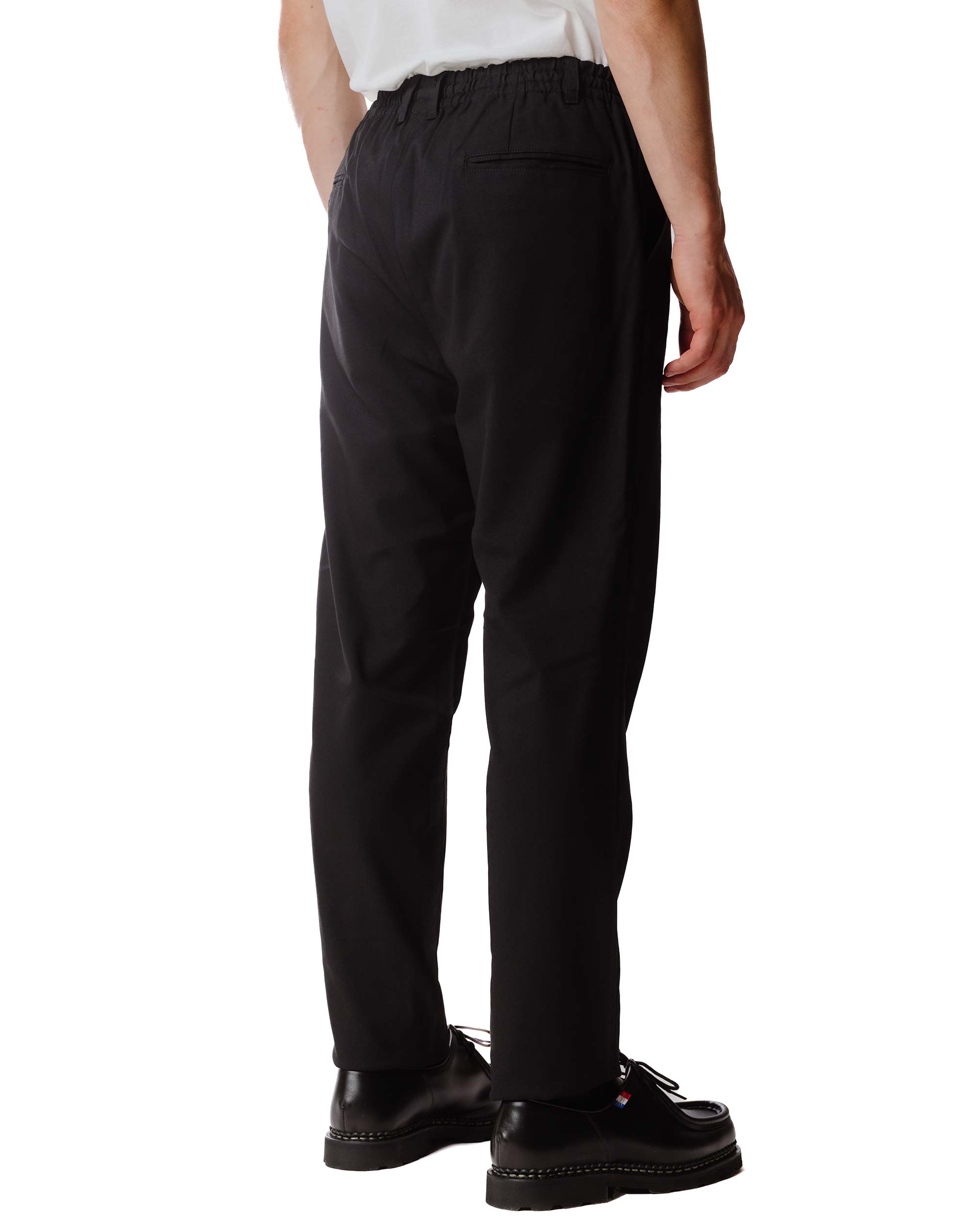 Sage de Cret Polyester/Rayon Stretch Serge Tapered Pants Black