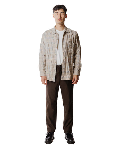 Sage de Cret Polyester/Rayon Stretch Serge Tapered Pants Brown 