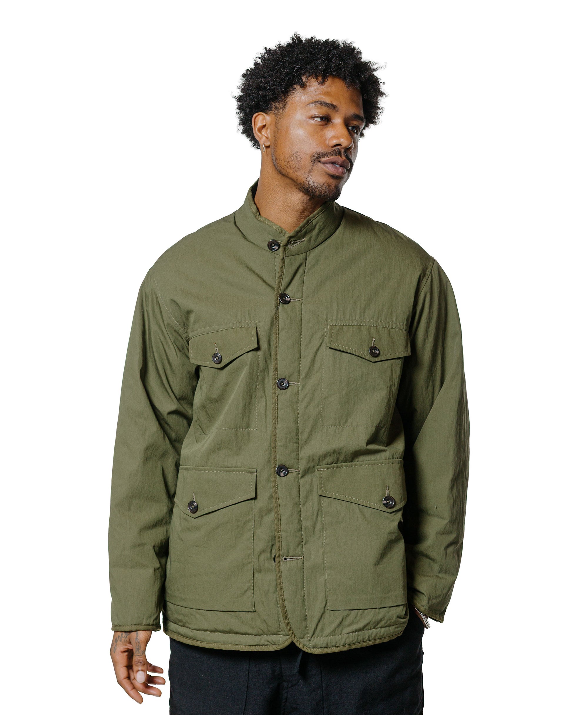 Sage de Cret Reversible Stand Collar Jacket Olive