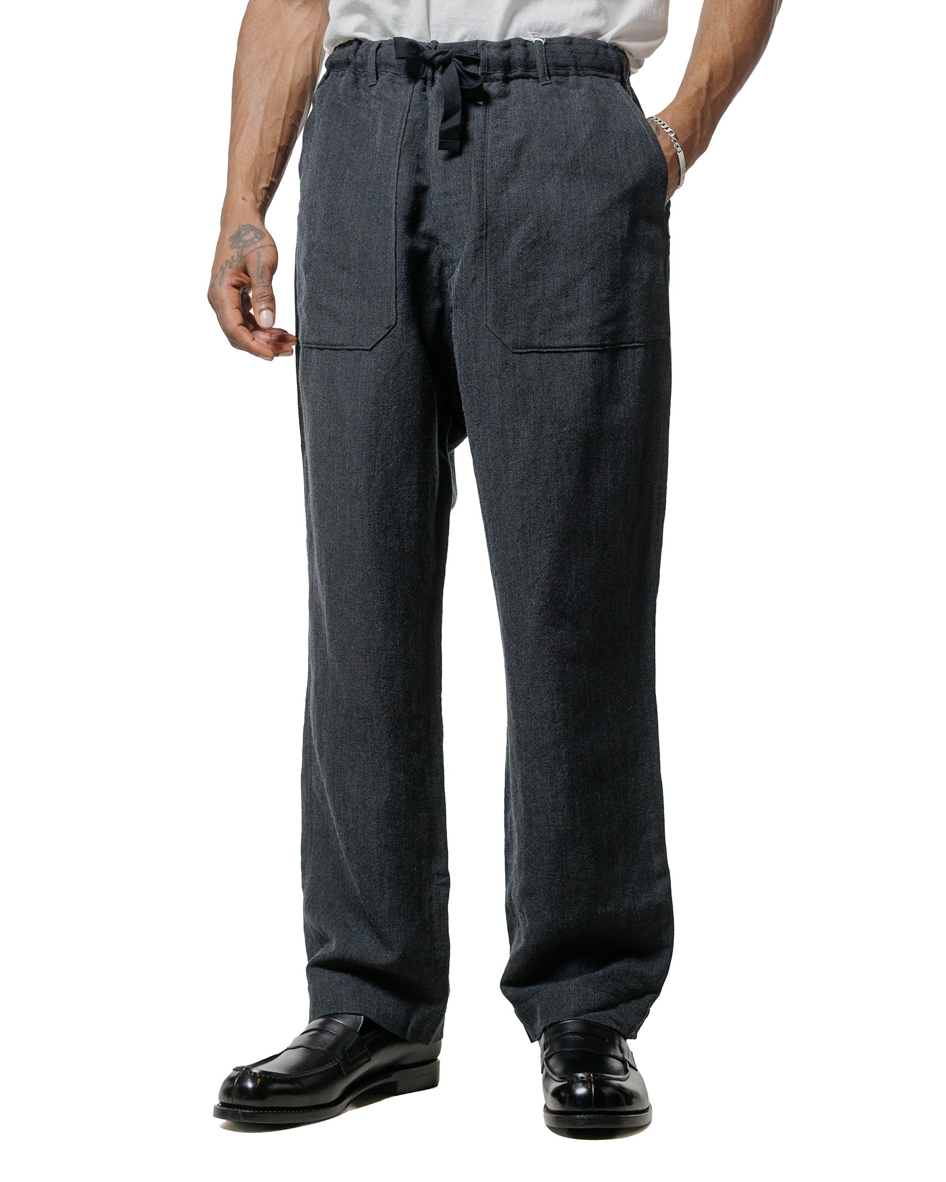 Sage de Cret Serge Wide Baker Pants Charcoal