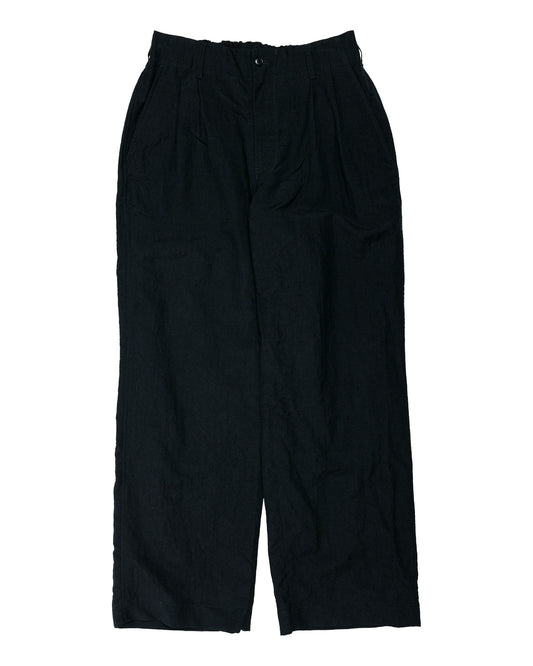 Sage de Cret WOLI Tumble Washed Double Pleated Baggy Pants Black