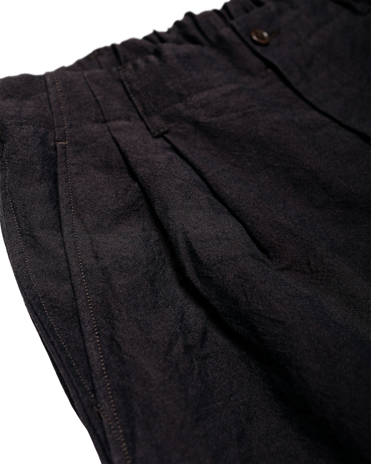 Sage de Cret WO/LI Tumble Washed Double Pleated Baggy Pants Brown