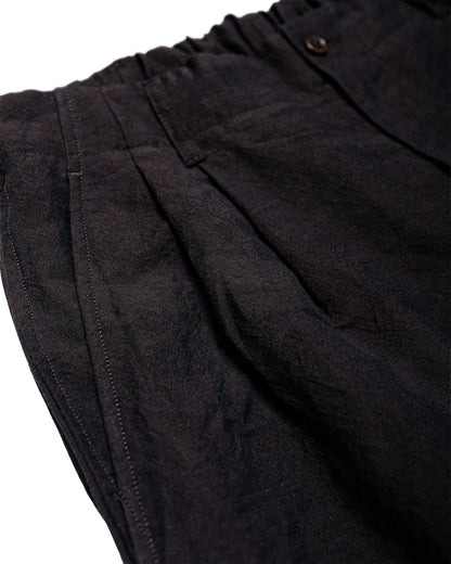 Sage de Cret WO/LI Tumble Washed Double Pleated Baggy Pants Brown