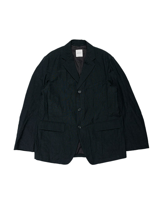 Sage de Cret WOLI Tumble Washed Three-Button Tailored Jacket Black