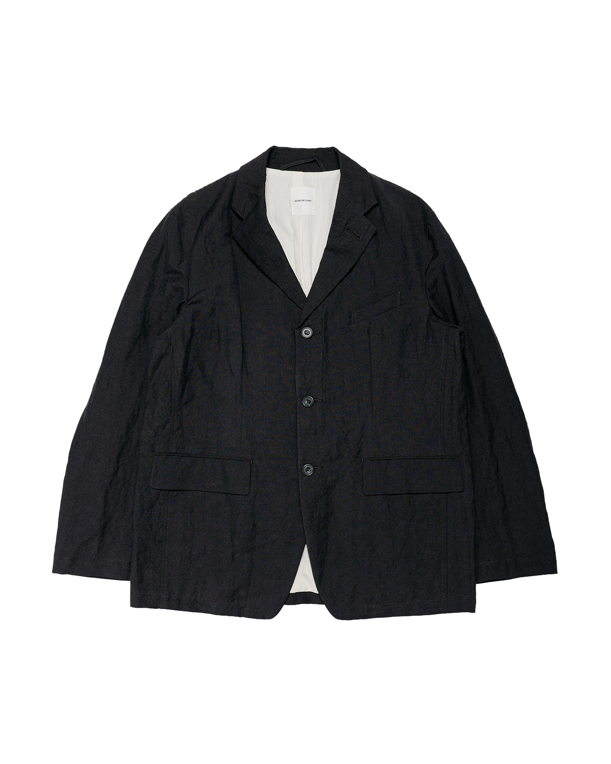 Sage de Cret WOLI Tumble Washed Three-Button Tailored Jacket Brown