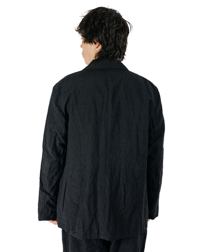 Sage de Cret WO/LI Tumble Washed Three-Button Tailored Jacket Black
