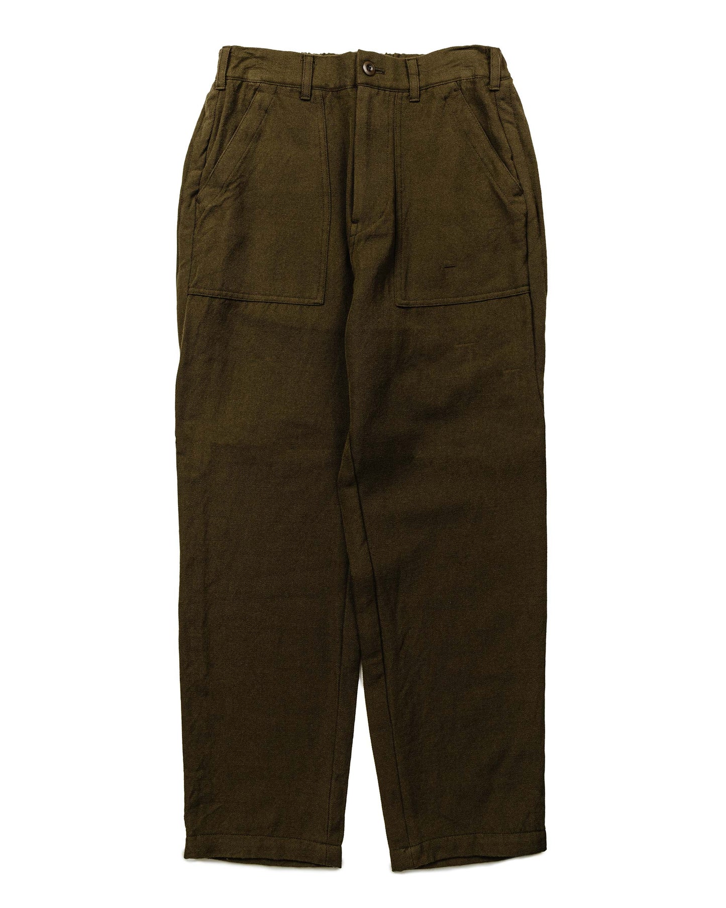 Sage de Cret Wool Serge Pegtop Baker Pants Olive