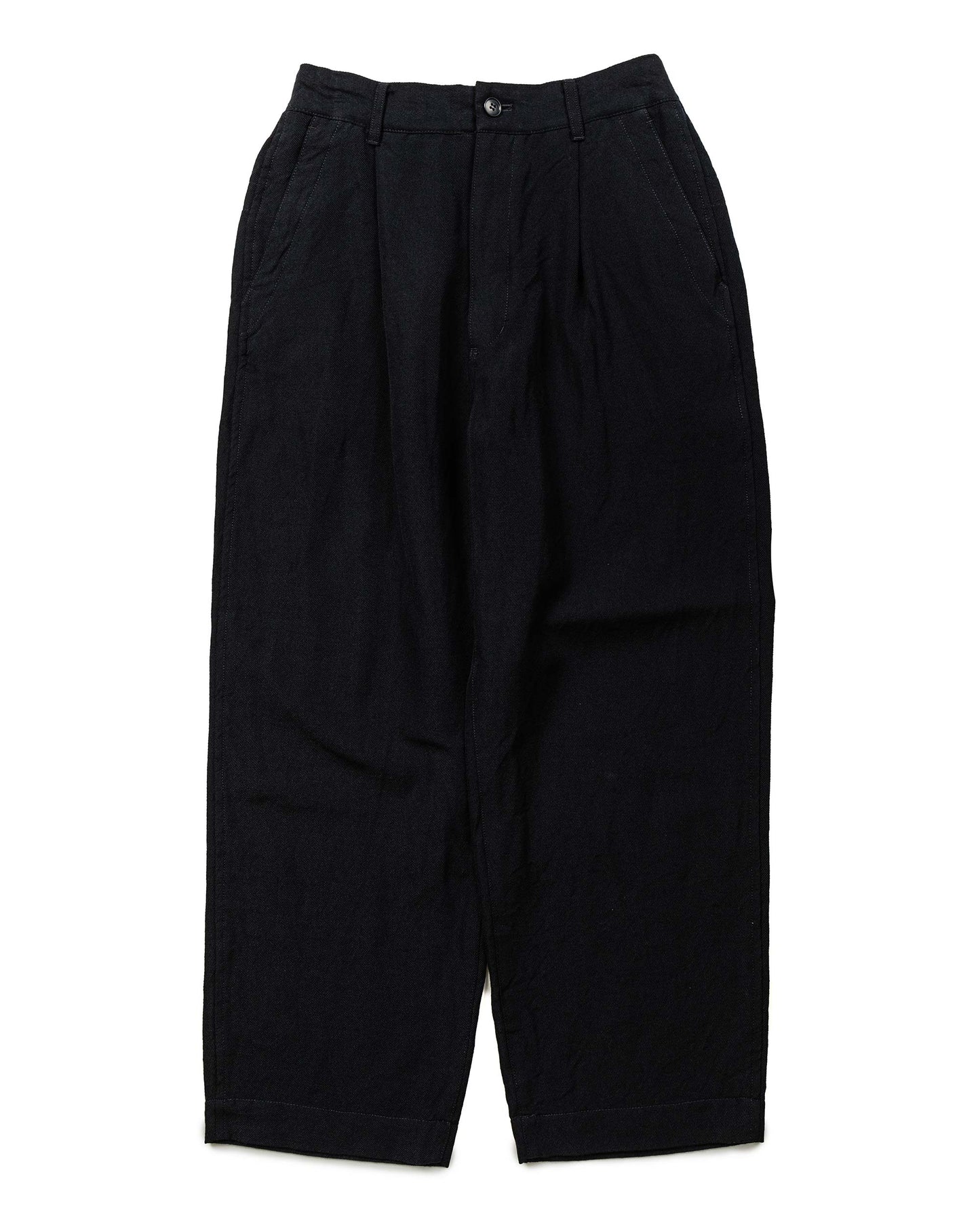 Sage de Cret Wool Serge Pleated Wide Pants Navy