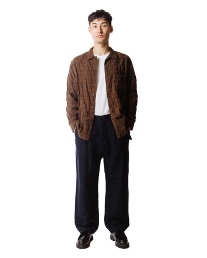 Sage de Cret Wool Serge Pleated Wide Pants Navy Model