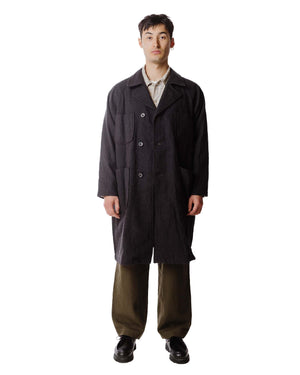 Sage de Cret Wool Twill Tumbler Balmacaan Coat With Belt Charcoal Model Front