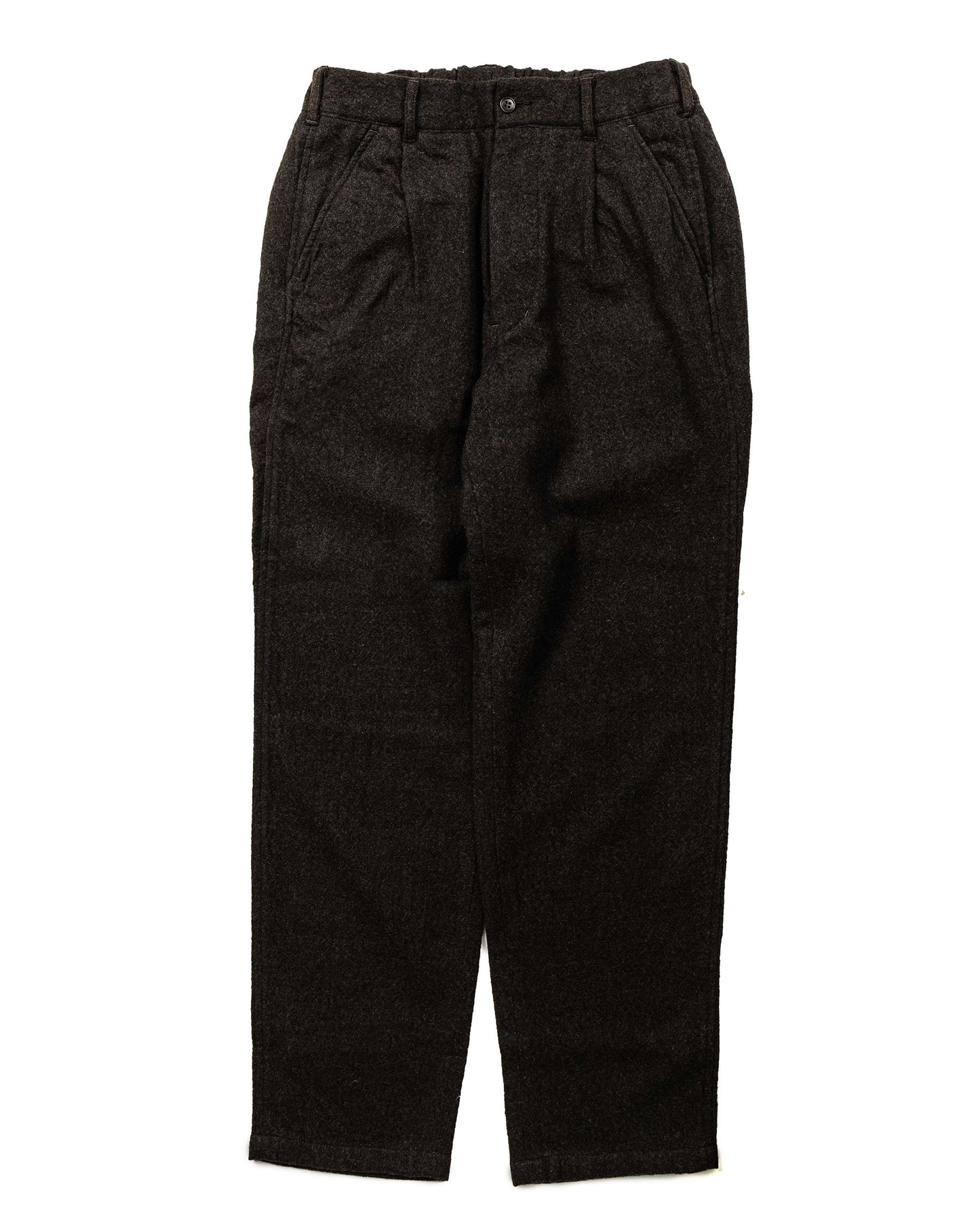 Sage de Cret Wool Twill Tumbler Pleated Pegtop Pants Charcoal