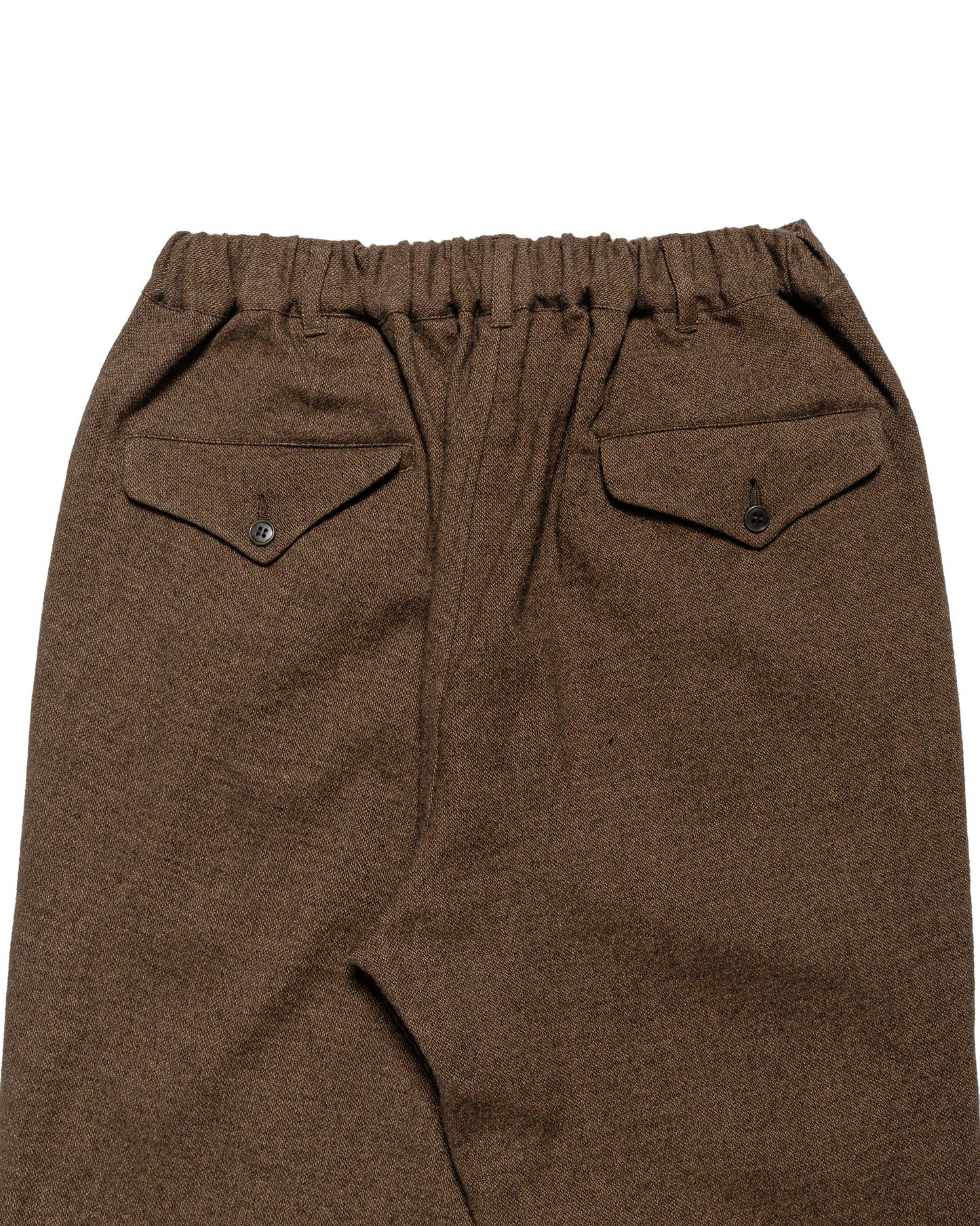 Sage de Cret Wool/Linen Tumbler Single-Pleated Pegtop Pants Brown model close