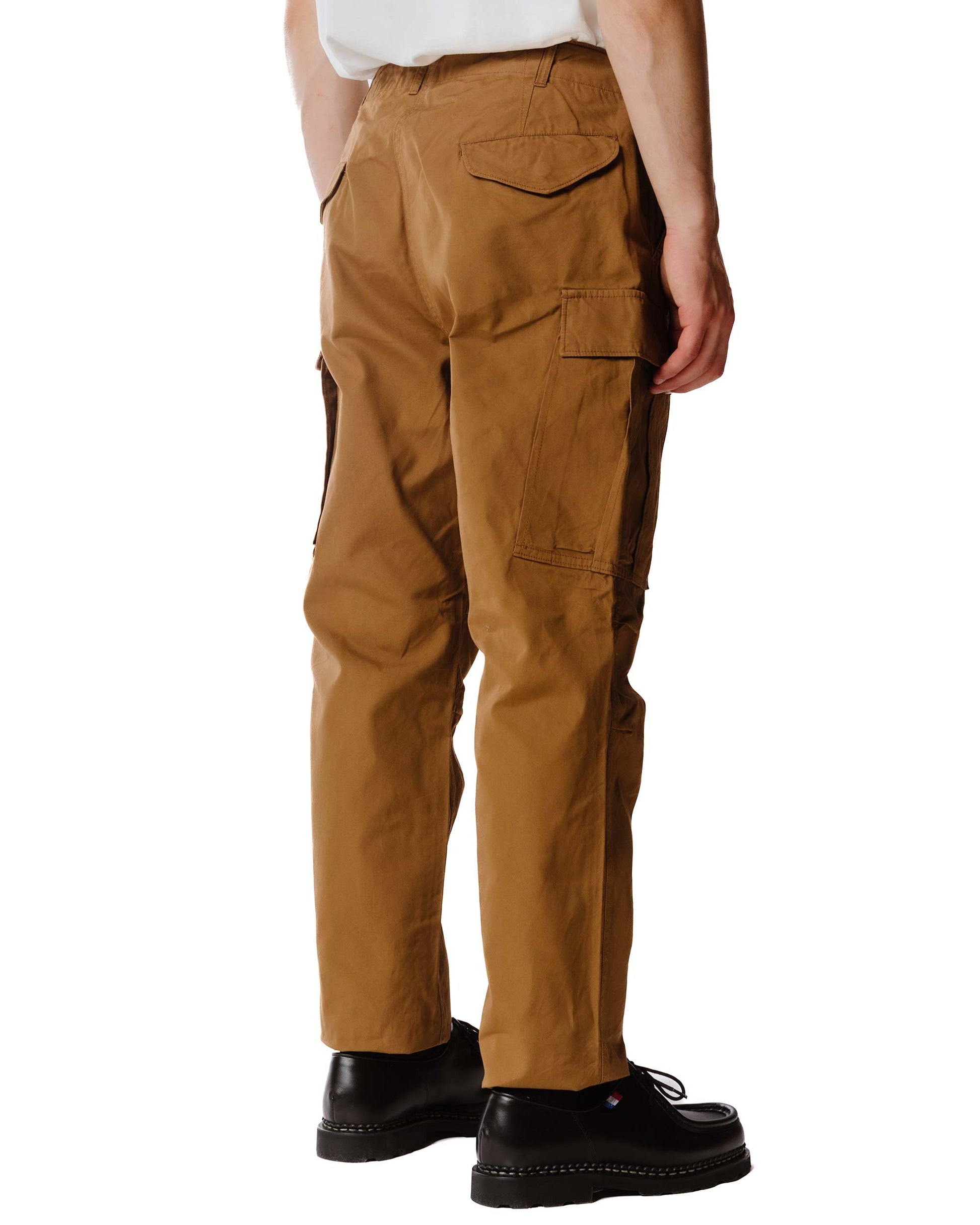 Sage de Cret x Lost & Found Coated Cotton/Linen Cargo Trouser Beige Model Back