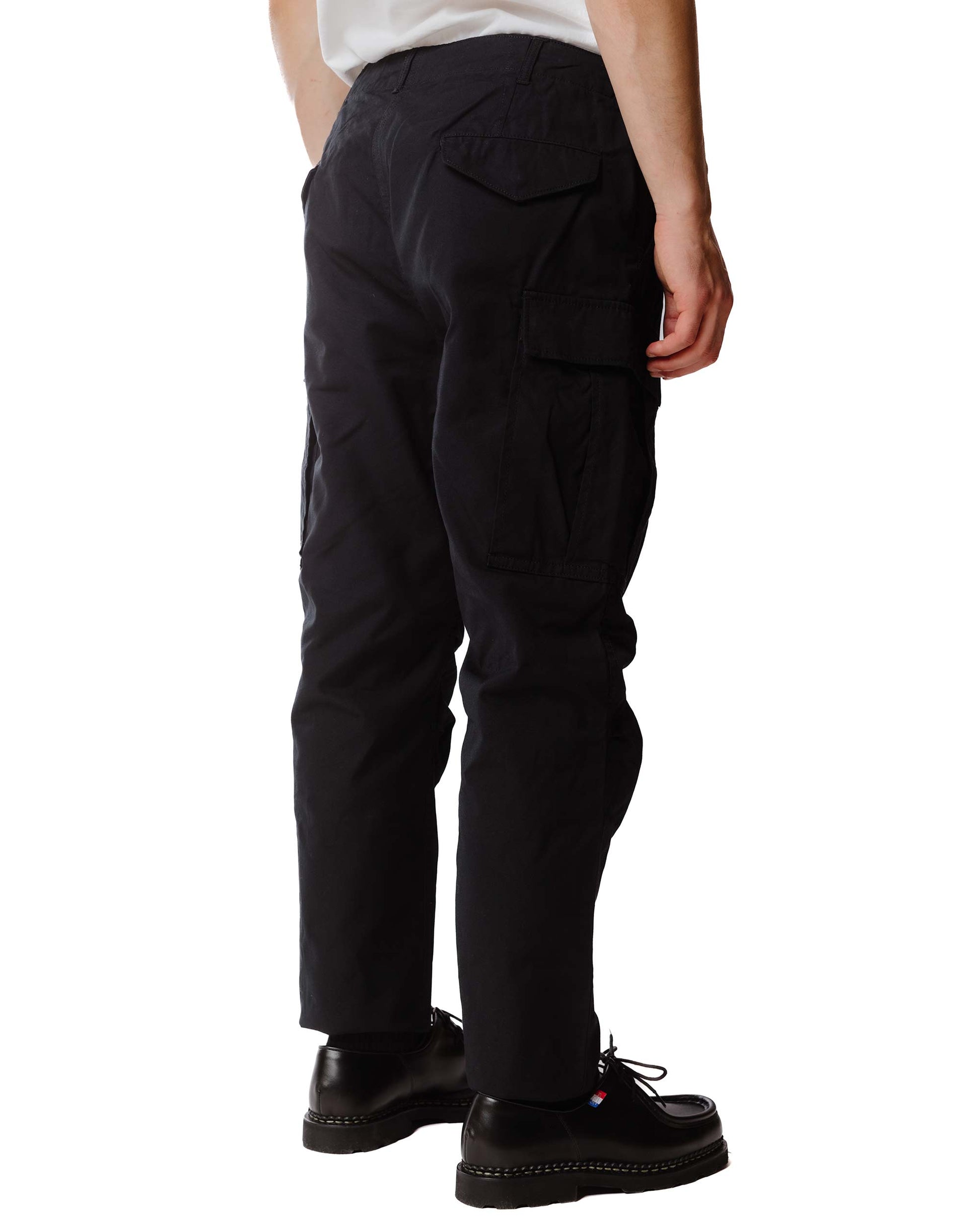 Sage de Cret x Lost & Found Coated Cotton/Linen Cargo Trouser Black Model Back