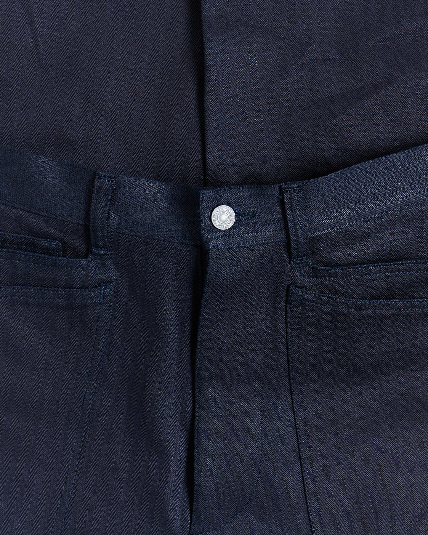 Sassafras D Scoop Pants Herringbone Indigo/Black