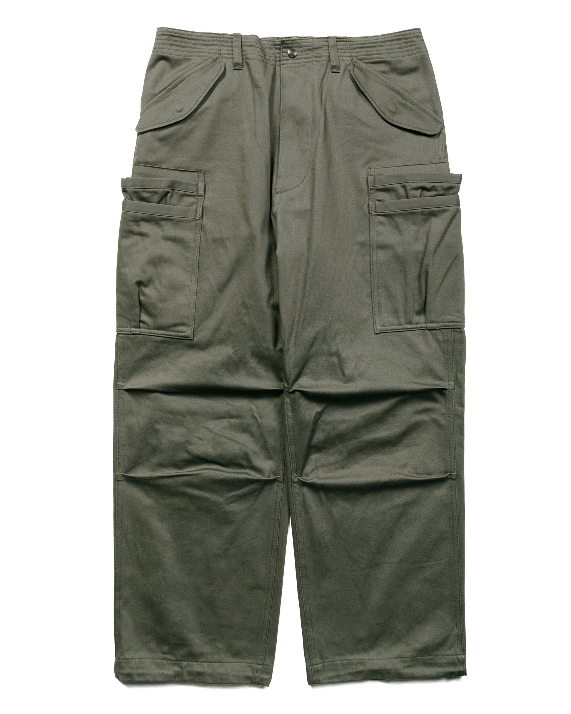 Sassafras Overgrown Pants Military Satin Olive