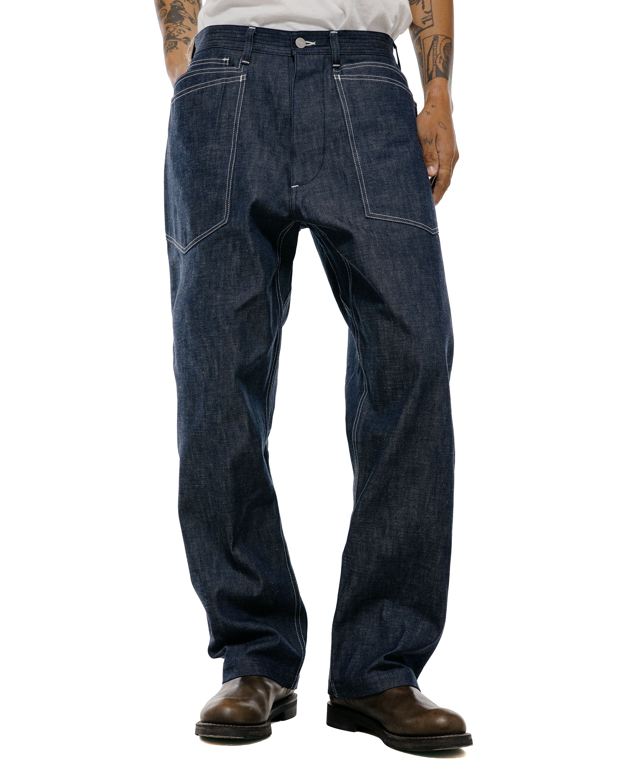 Sassafras Fall Leaf Sprayer Pants 13.5oz Denim Indigo