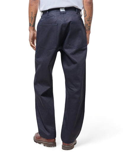 Sassafras D Scoop Pants Herringbone Indigo/Black