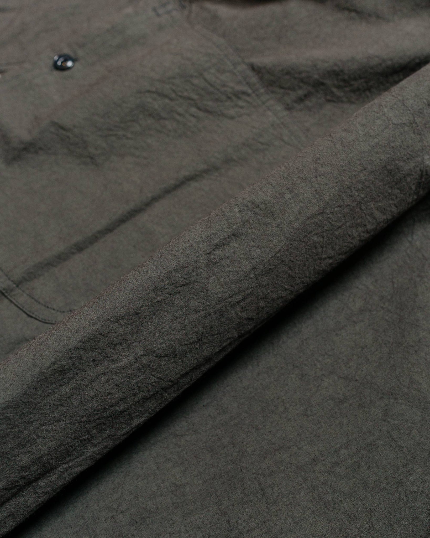 Sassafras Diggin Shirt Cotton/Linen Typewriter Charcoal fabric