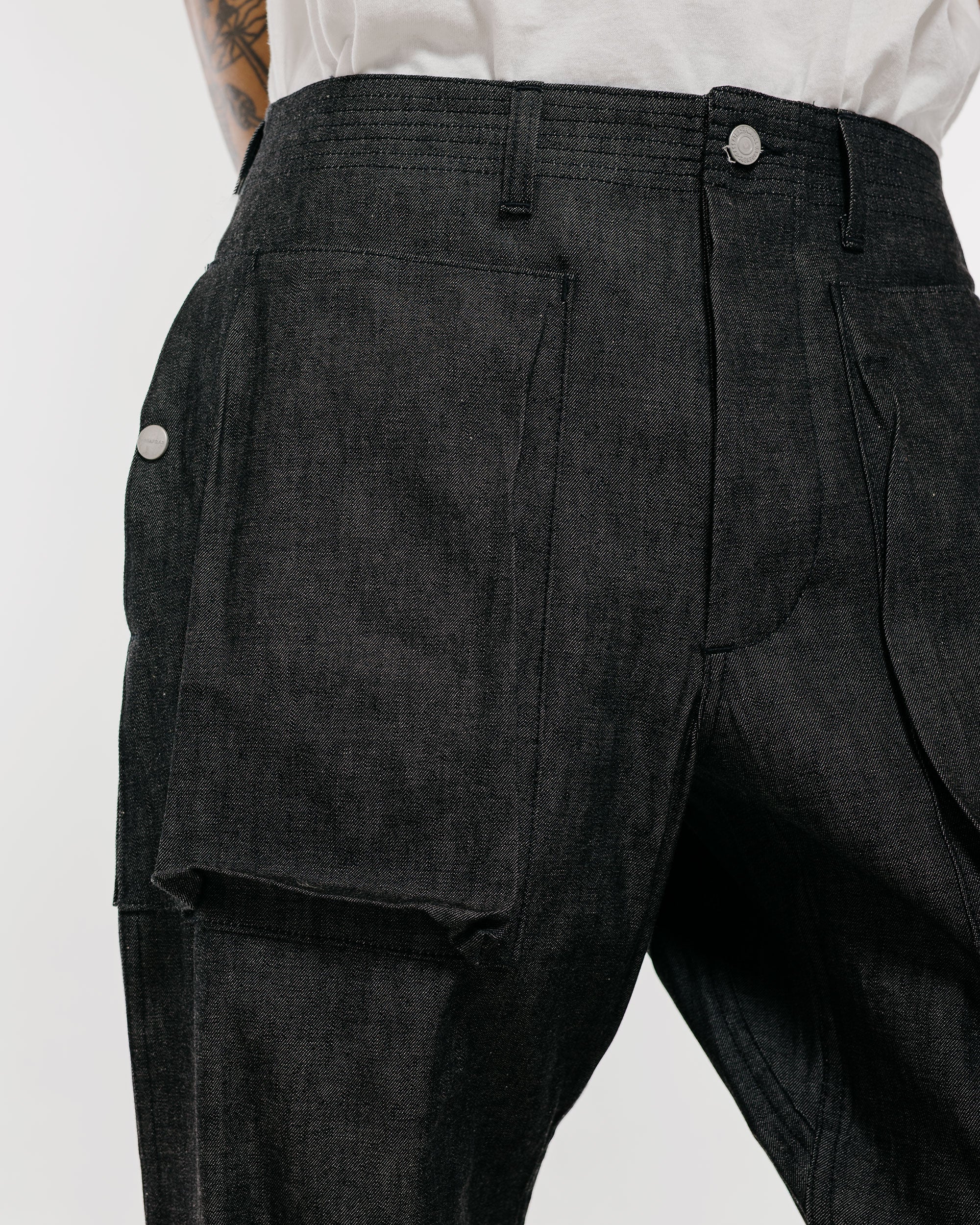 Sassafras Digs Crew Pants 4/5 8oz Denim Black