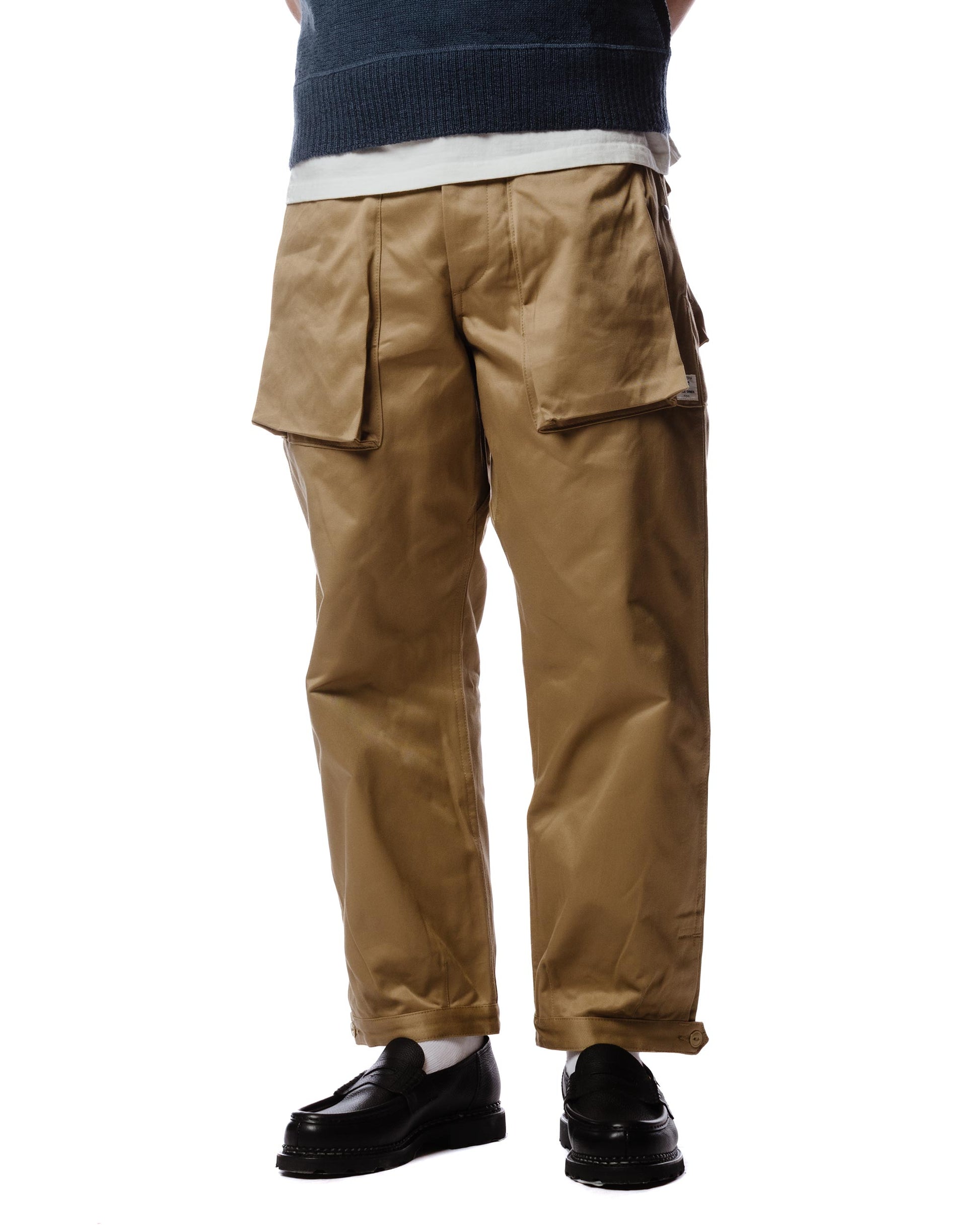 Sassafras Digs Crew Pants 4/5 41Chino Khaki Model Front