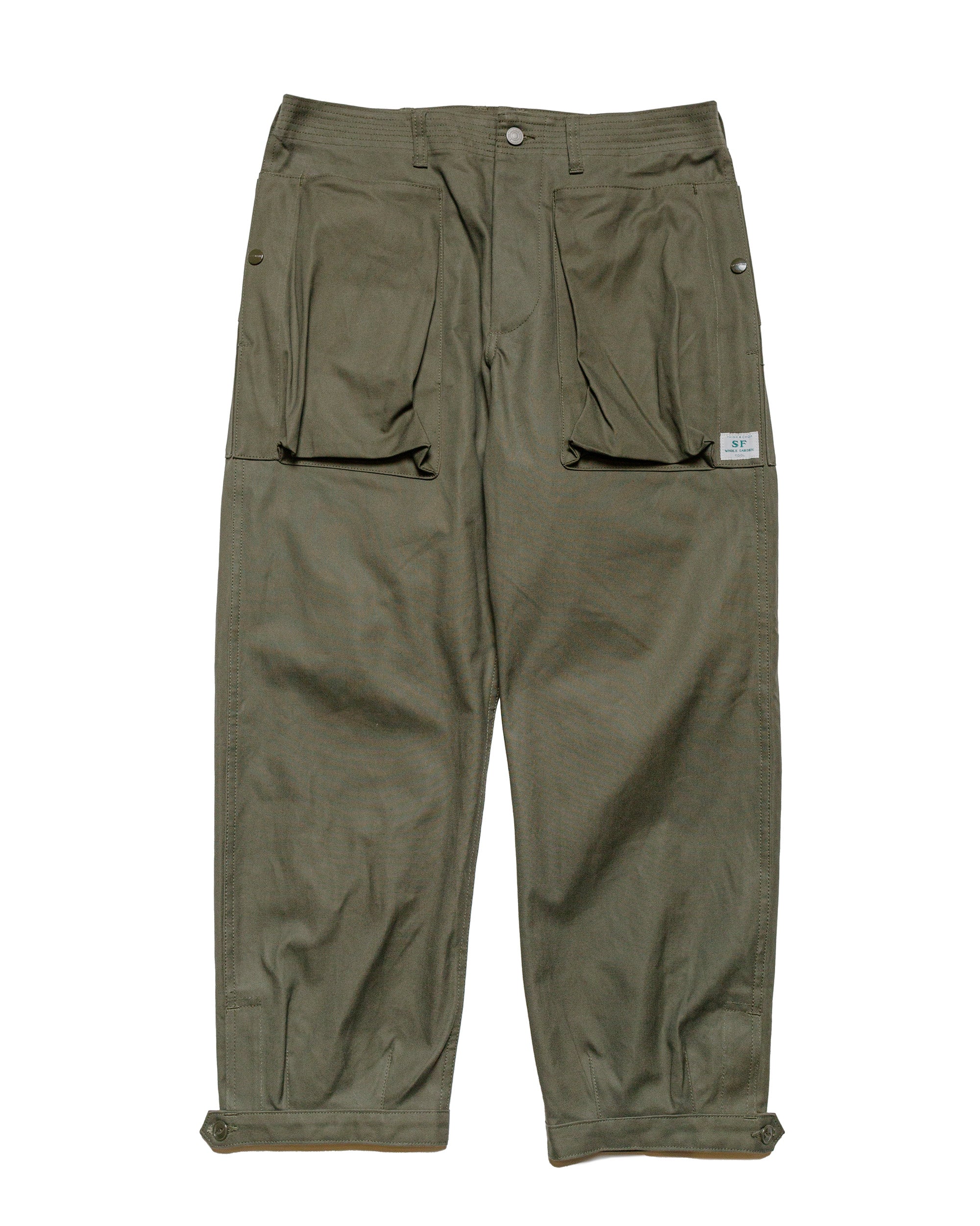 Sassafras Digs Crew Pants 4/5 Duck Canvas Olive