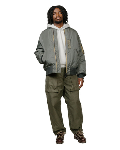 Sassafras Digs Crew Pants 4/5 Duck Canvas Olive model full